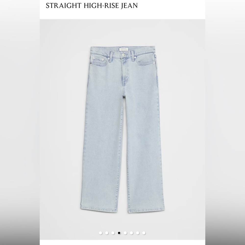 Banana Republic Straight High-Rise Light Blue Jeans